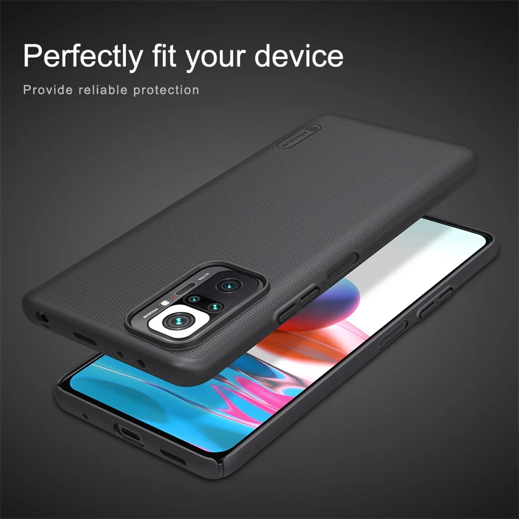 For Xiaomi Redmi Note 10 Pro Max Case Note 10S 10 4G 5G Cover Nillkin Frosted Shield Hard PC Back Cover For Redmi Note10 Pro