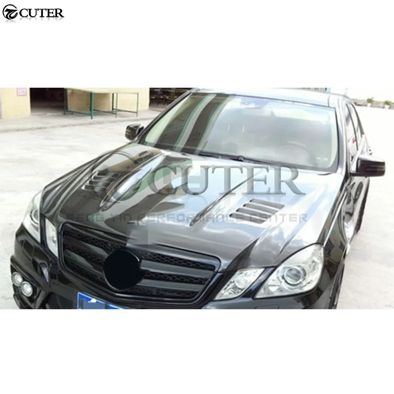 W212 Carbon Fiber Front Engine Hood Car Engine Bonnet for Mercedes-benz W212 E350 E300 Lorinser Style Car Body Kit 10-13