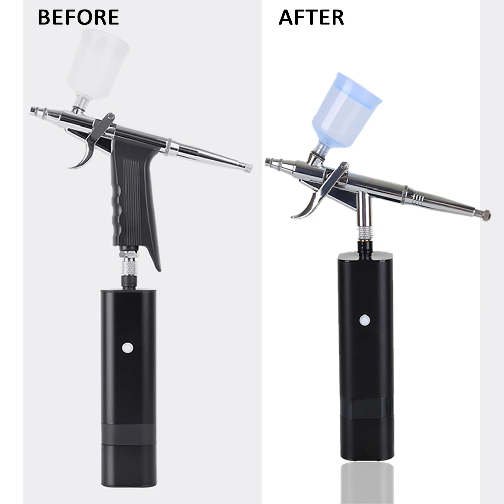 HHC Set di aerografi Wireless di tipo Tirgger aggiornato compressore ad alta pressione pistola a spruzzo a doppia azione arresto di avvio automatico per trucco artistico