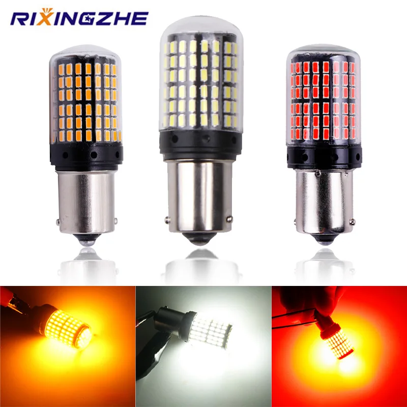 

RXZ P21W PY21w T20 LED W21W 7440 led No error 1156 BA15S BAU15S Bulbs 3014 144smd car Turn Signal Lights Brake lamp canbus