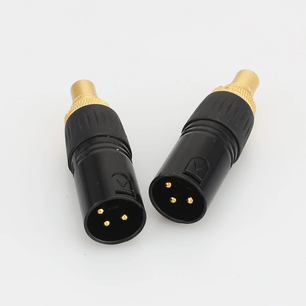 Audiocrast XLR to RCA Female Socket Adapter Gold Balanced Cable Plug Male