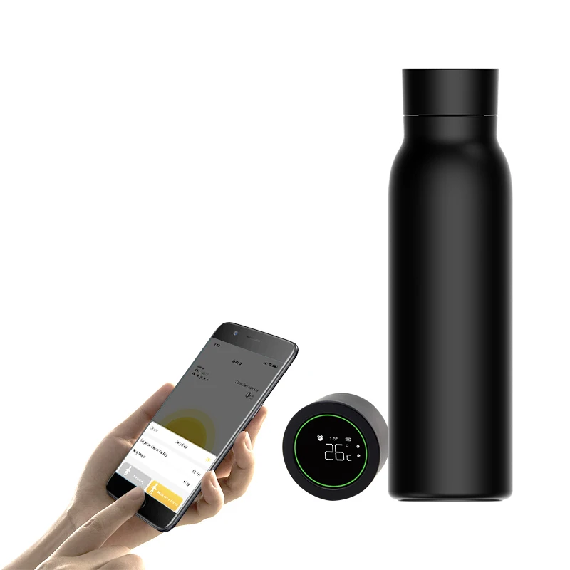 Smart Life Tuya Smart water Bottle Heat Cup 304 stainless steel APP Tracking drinking water Record Magnetic Charging Bluetooth