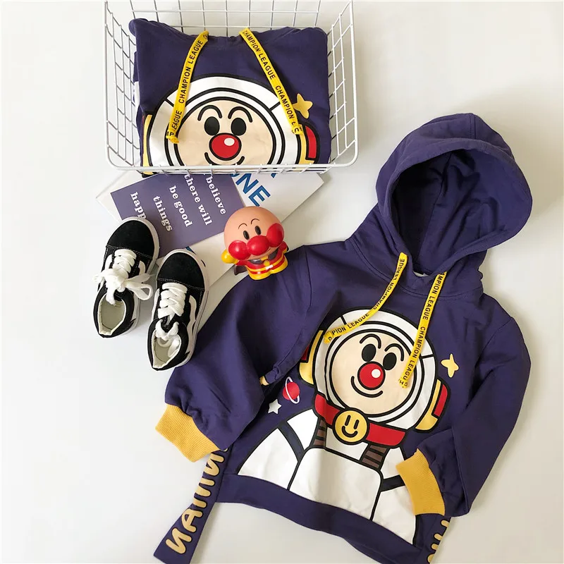 

Tonytaobaby New Cartoon Universe Printed Pattern Unisex Style Hooded Children's Autumn Style Baby Boy Clothes