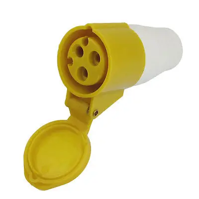 AC 110-130V 16A IP44 2P+E IEC309-2 Industrial Socket Yellow White