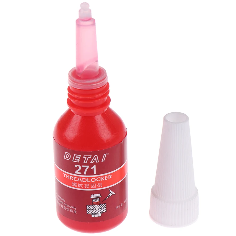 New 1Pc High Strength 271Glue Threadlocker Anaerobic Adhesive Glue Anti-Corrosion Thread Locker Retainer Screw Locking Glue 10ml