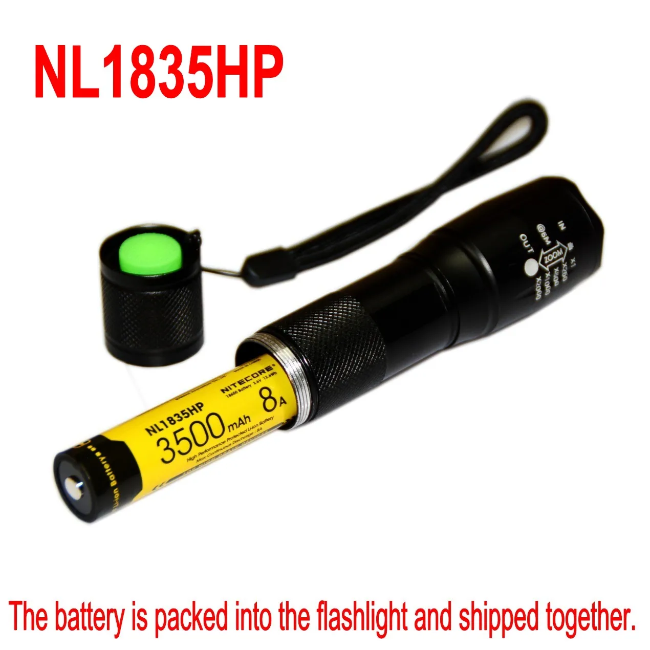 2021 Nitecore NL1835HP High Performance 18650 3500mAh 3.6V 12.6Wh 8A Protected Li-ion Button Top Battery for High Drain Devices