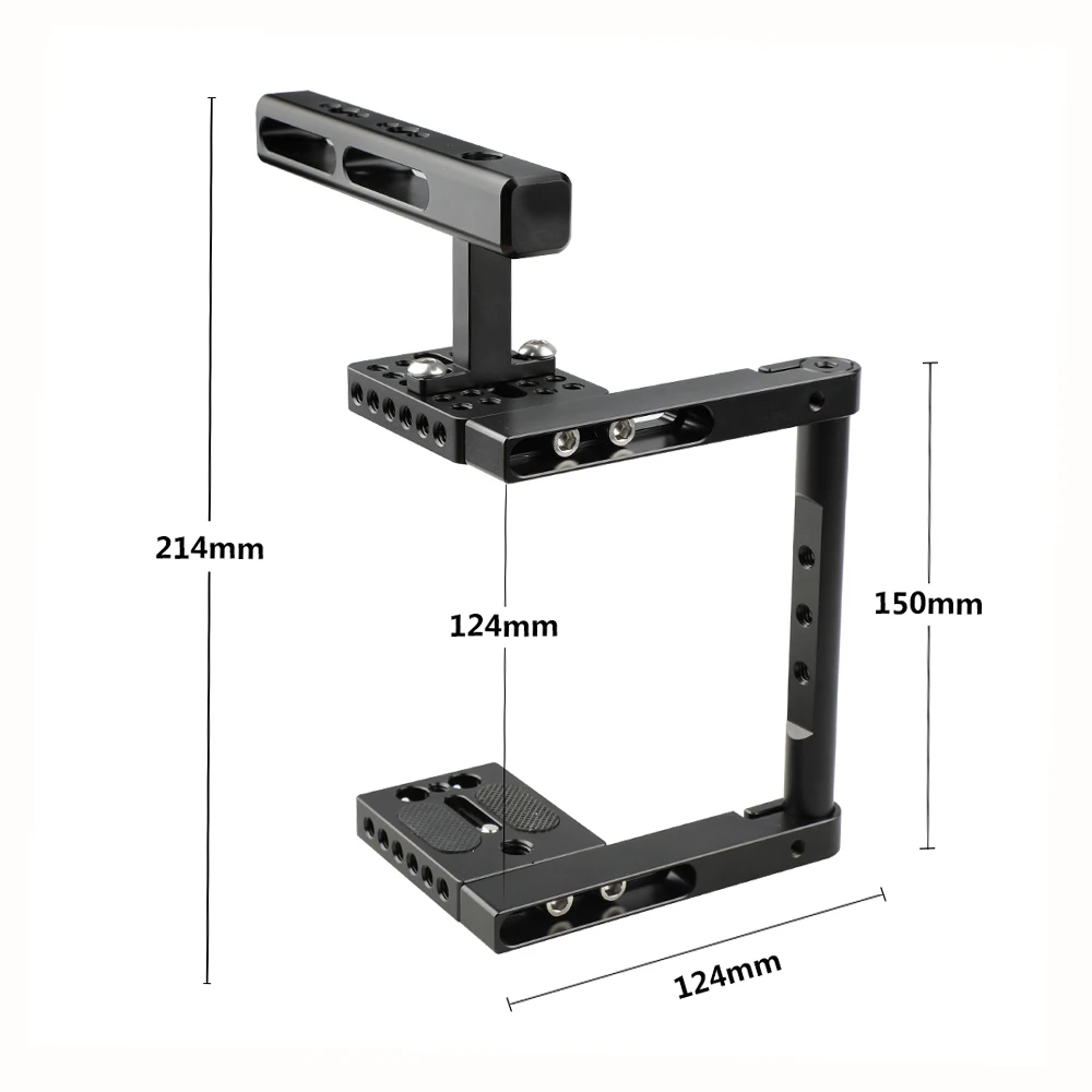 Kayulin alluminio Basic Camera Cage Rig con impugnatura superiore uso universale
