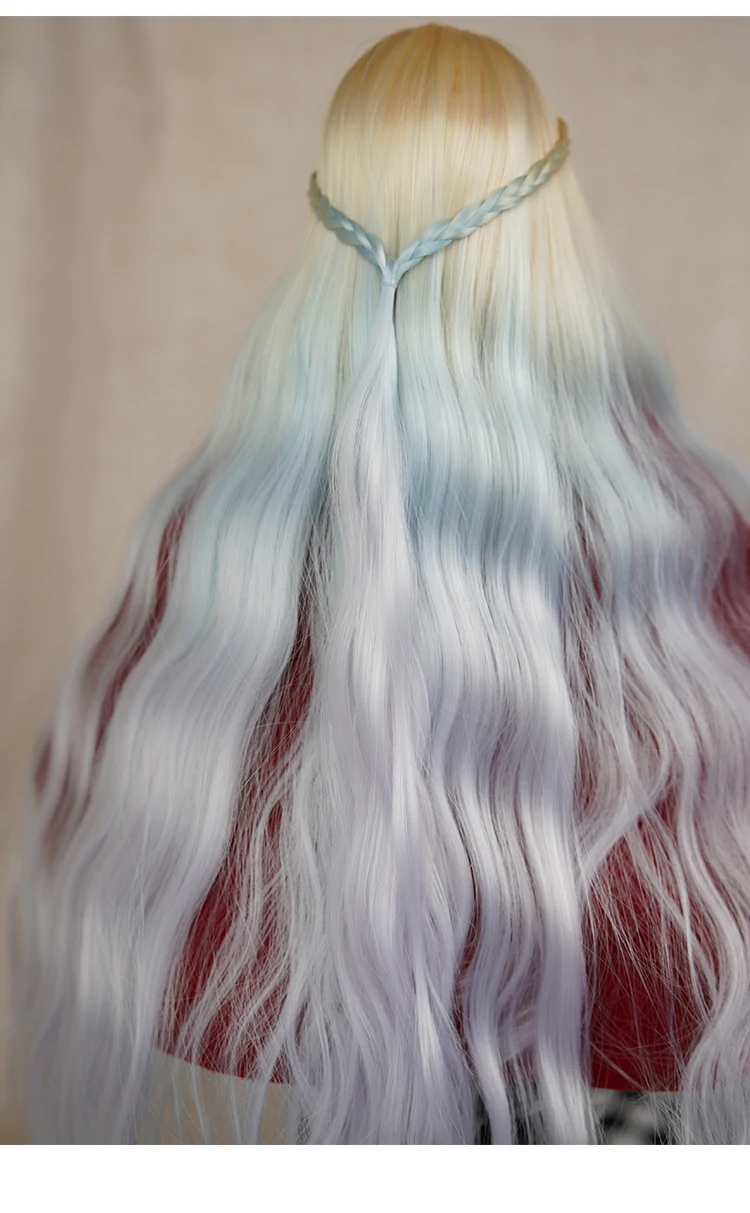 1/6 1/4 1/3 schaal BJD pop pruik oude kostuum Gradiënt lang krullend haar Vintage Pruiken voor BJD/SD pop accessoires C0353