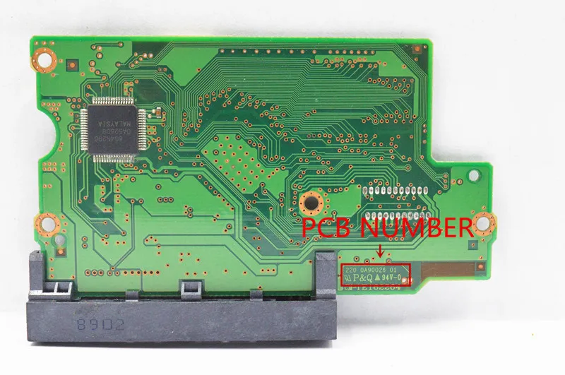 Hitachi HDD PCB / 110 0A90026 01 , 220 0A90026 01 /IC: 0A55895 , 0A53129 /Stickers:0A29738,0A29778,0A29734, 0A29775,0A29740