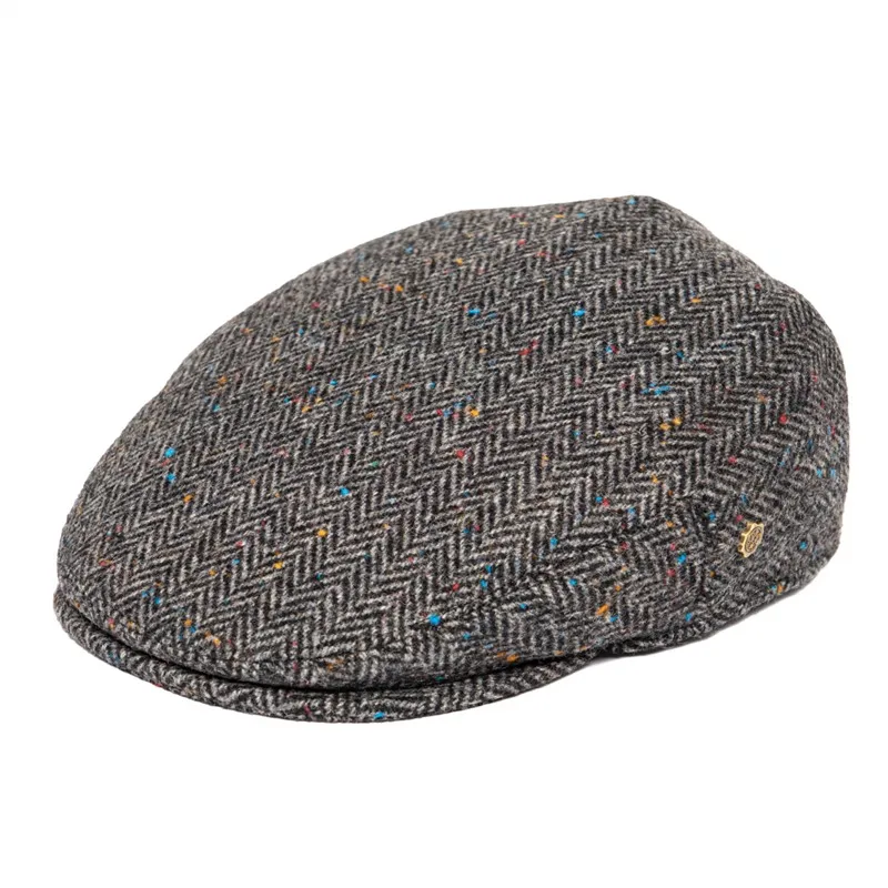 

VOBOOM Herringbone Ivy Cap Driving Flat Caps 50% Wool Tweed Scally Hat Bunnet Paddy Dai Cheese-cutter Hats 200