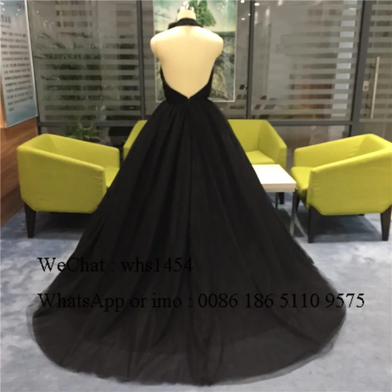 Mbcullyd-vestido de baile negro para quinceañera, traje de tul hinchado, dulce 16, Vestido largo de tren de barrido, hecho a medida, 15 años, 2023