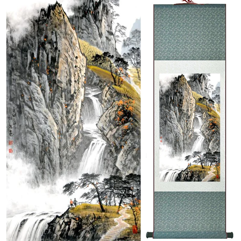 

Mountain and River painting Home Office Decoration Chinese scroll painting landscape art painting LTW17111005