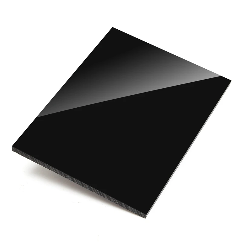 Acrylic Board Glossy Pure Black Plexiglass Plastic Sheet Organic Glass Polymethyl Methacrylate 1mm 3mm 8mm Thickness 200*200mm