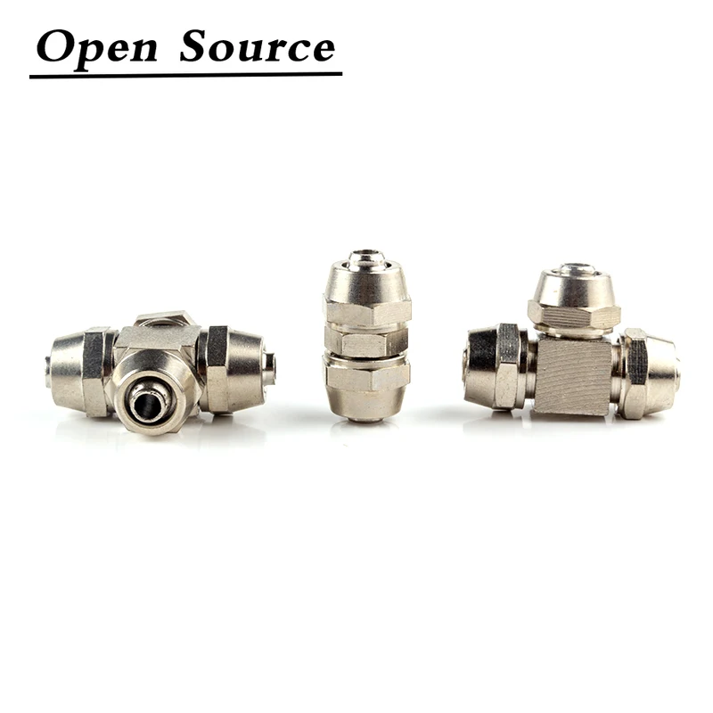 Tube OD 4mm 6mm 8mm 10mm 12mm 14mm 16mm Pneumatic Quick Screwing Brass Pipe Fitting T-type  L-type  Cross-type  Diaphragm-type