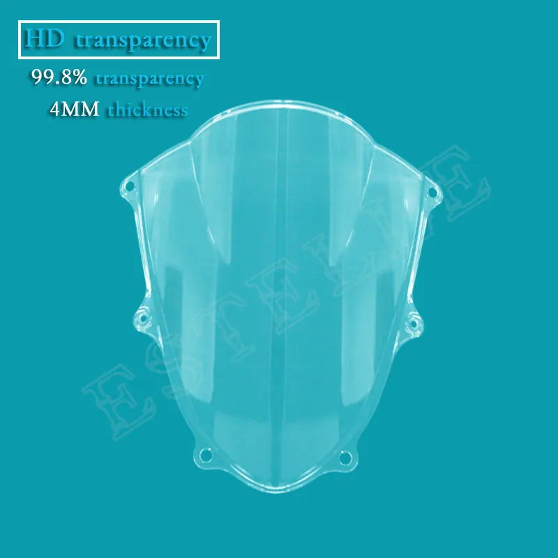 For Suzuki GSXR1000 GSXR 1000 2017   Black and Transparent Motorcycle Double Bubble Windshield