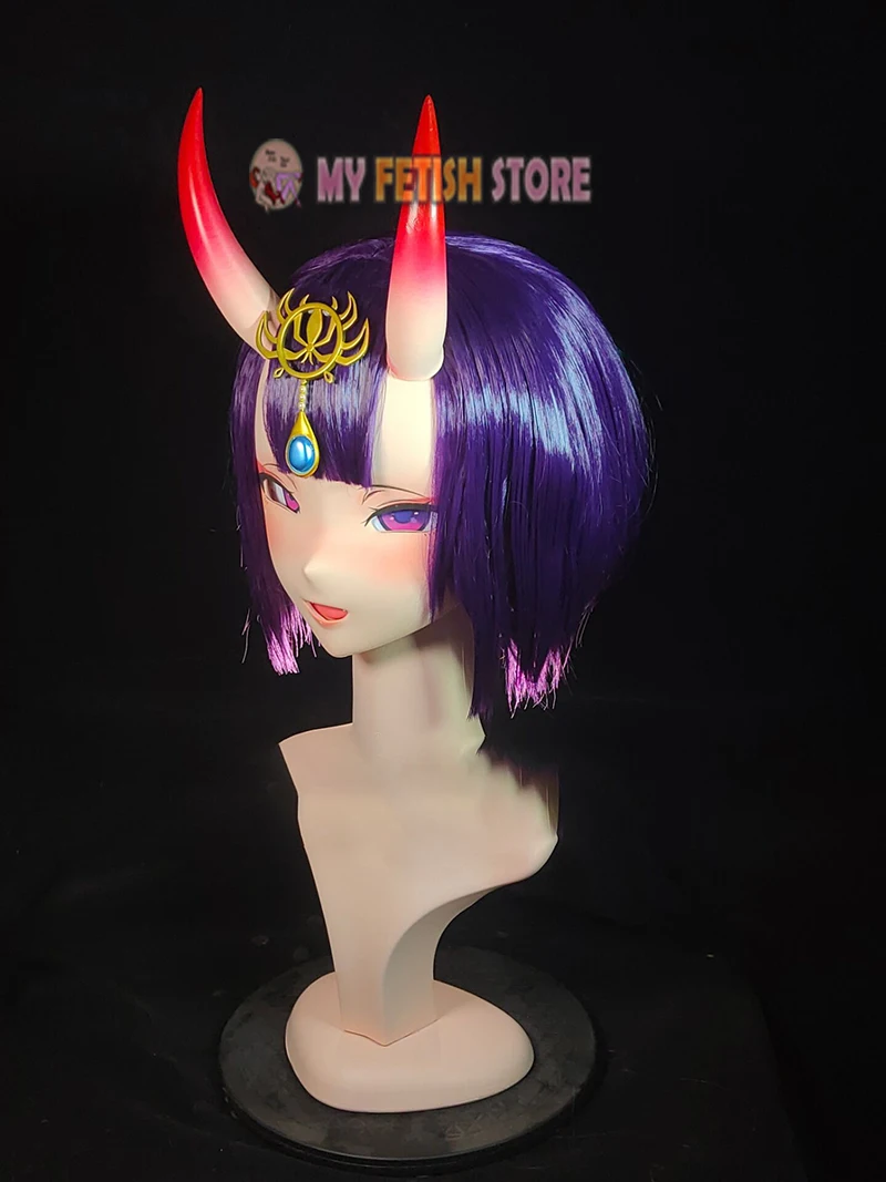 (NFD026)Customize Full Head With Lock Female/Girl Japanese Anime Cartoon Character Kig Cosplay Kigurumi Mask Crossdress Doll