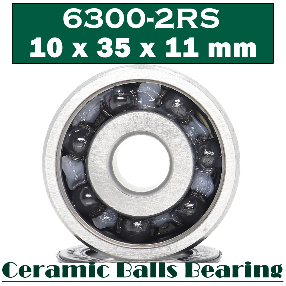 6300 Hybrid Ceramic Bearing 10*35*11 mm ( 1 PC ) Industry Motor Spindle 6300HC Hybrids Si3N4 Ball Bearings 3NC 6300RS