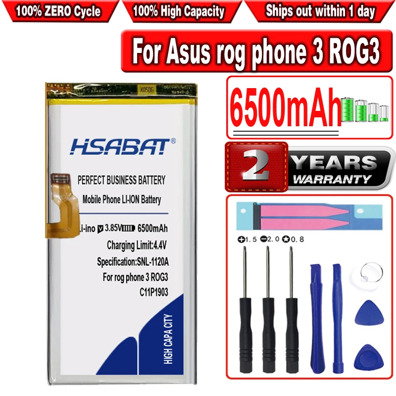 HSABAT 6500mAh C11P1903 batería para ASUS ROG Phone 3 ROG3