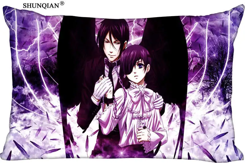 

Custom Ciel Phantomhive soft Pillowcase 45x35cm(One Side) Rectang Zipper Print Throw Pillowcase Cover