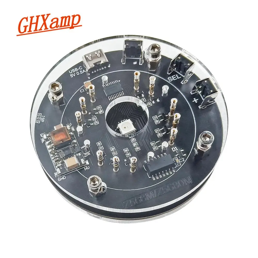 GHXAMP Z568M Z5680M Nixie Clock Single Glow Tube Clock RGB Lamp Bead Audio Glow Tube Socket USB C Connector 1PC