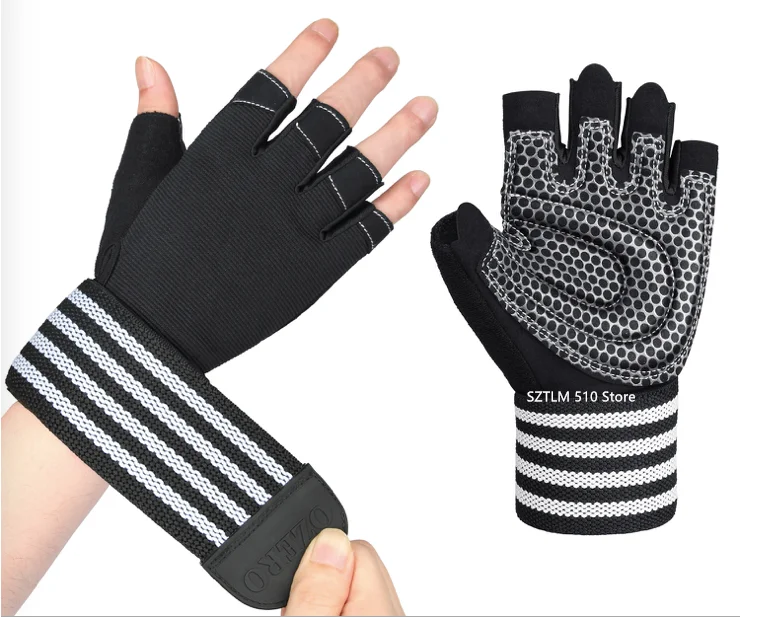 B123  men and women mountain bike gloves Outdoor riding half finger gloves wrist wearable fitness sports gloves