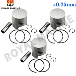 6K5-11635-03-00 Piston set (0.25Mm O/s) Piston Ring Set 6K5-11601-12-00 for yamaha 2T 60HP 6K5-11635 6K5-11601-12 72.25mm