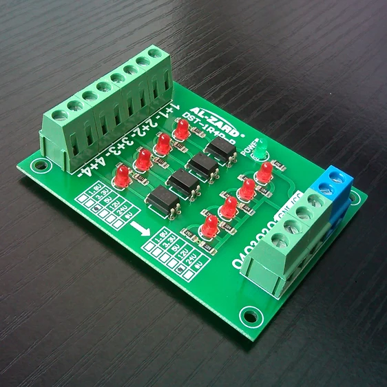 DST-1R4P-P Optocoupler Isolation Board Isolated Module PLC Signal Level Voltage Converter Board 4Bit PNP 1.8-24V 2-4-8Channel