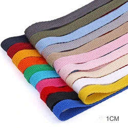 10mm Cotton Webbing Polyester Ribbon Herring Bonebinding Tape Lace Trimming for Packing Shoes Clothing Craft Accessories 5m/lot