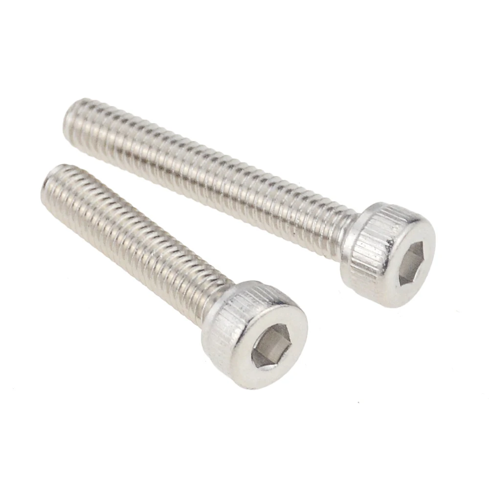 50PCS Metric Thread DIN912 M3  M4 304 Stainless Steel Hex Socket Head Cap Screw Bolts Bike Screw M3* 6mm M4*8mm 20mm