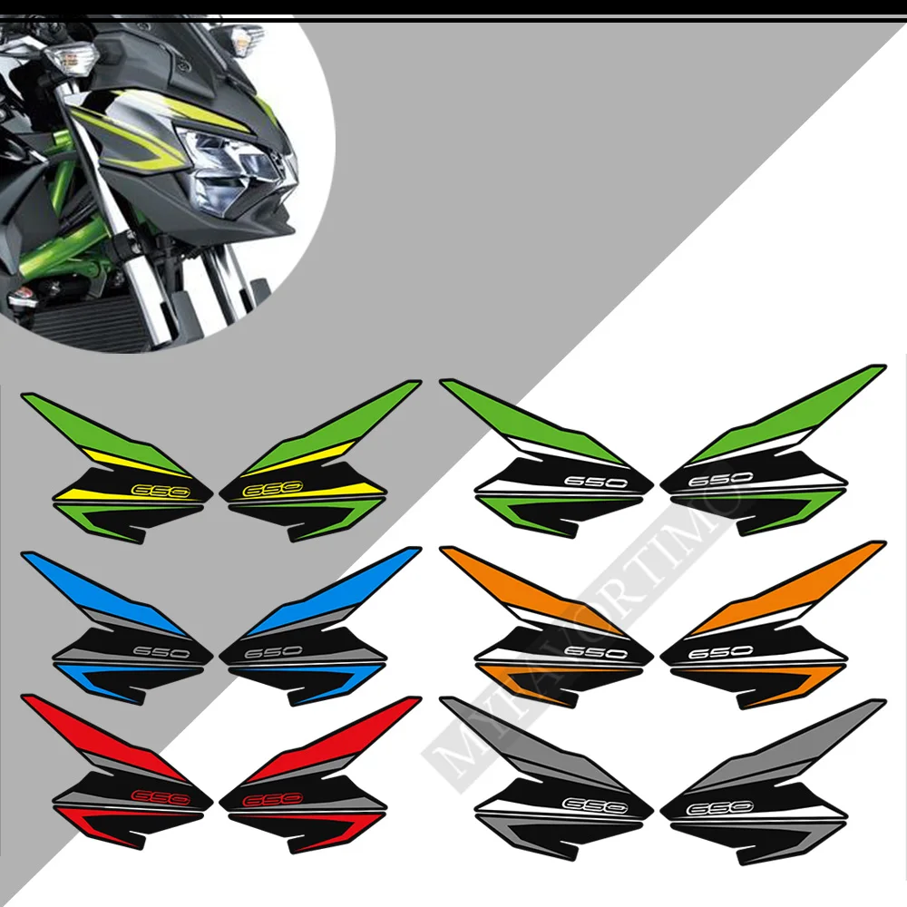 Tank Pad 3D Stickers For Kawasaki Z650 Z 650 Protector Decal Kit Knee Emblem Badge Logo Fairing Protection 2018 2019 2020 2021