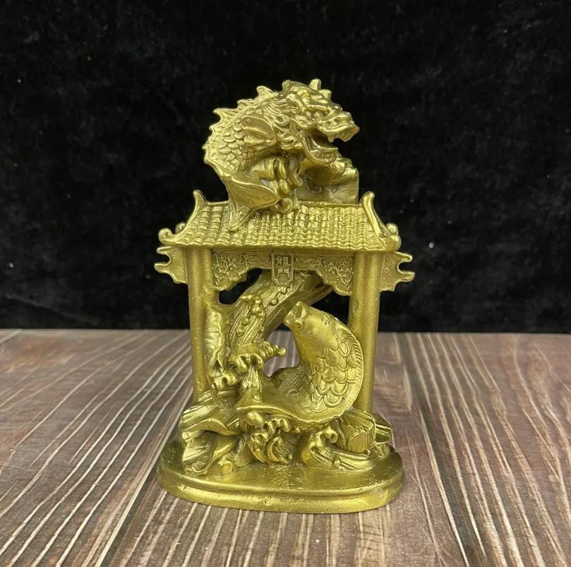 

Collection brass Carp Leaping over Dragon Gate household decoration crafts statue