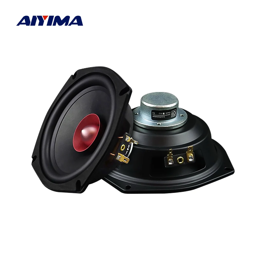 AIYIMA 2Pcs 5.25 Inch Hifi Full Range Speaker Units 4 8 Ohm 40W NdFeB Magnet Loudspaeker Home Theater Music Sound Speaker