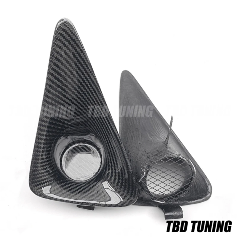 Front Fog Light Cover For Honda Civic FN FK FN2 TYPE R 2006 2007 2008 2009 2010 2011 2012 Carbon Fiber Front Fog Light Cover