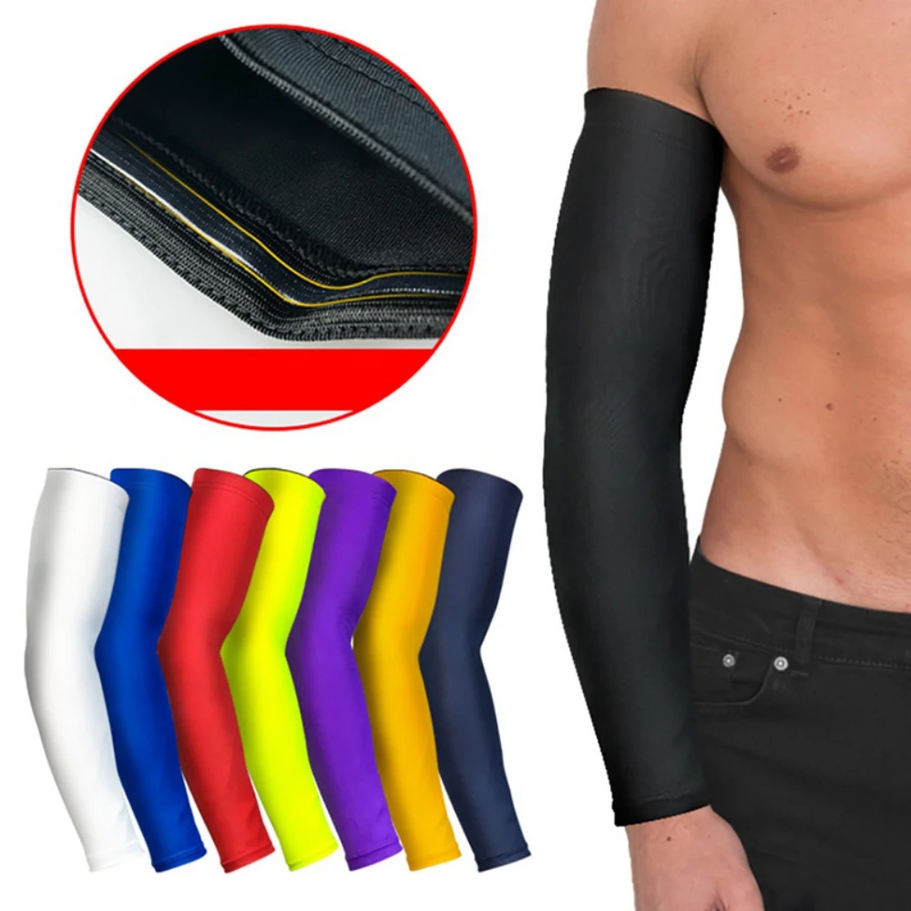 1pc Arm Sleeve Long Breathable Sunshade Protective Hand Elbow Protection Cover Sportswear for Hide Tattoos