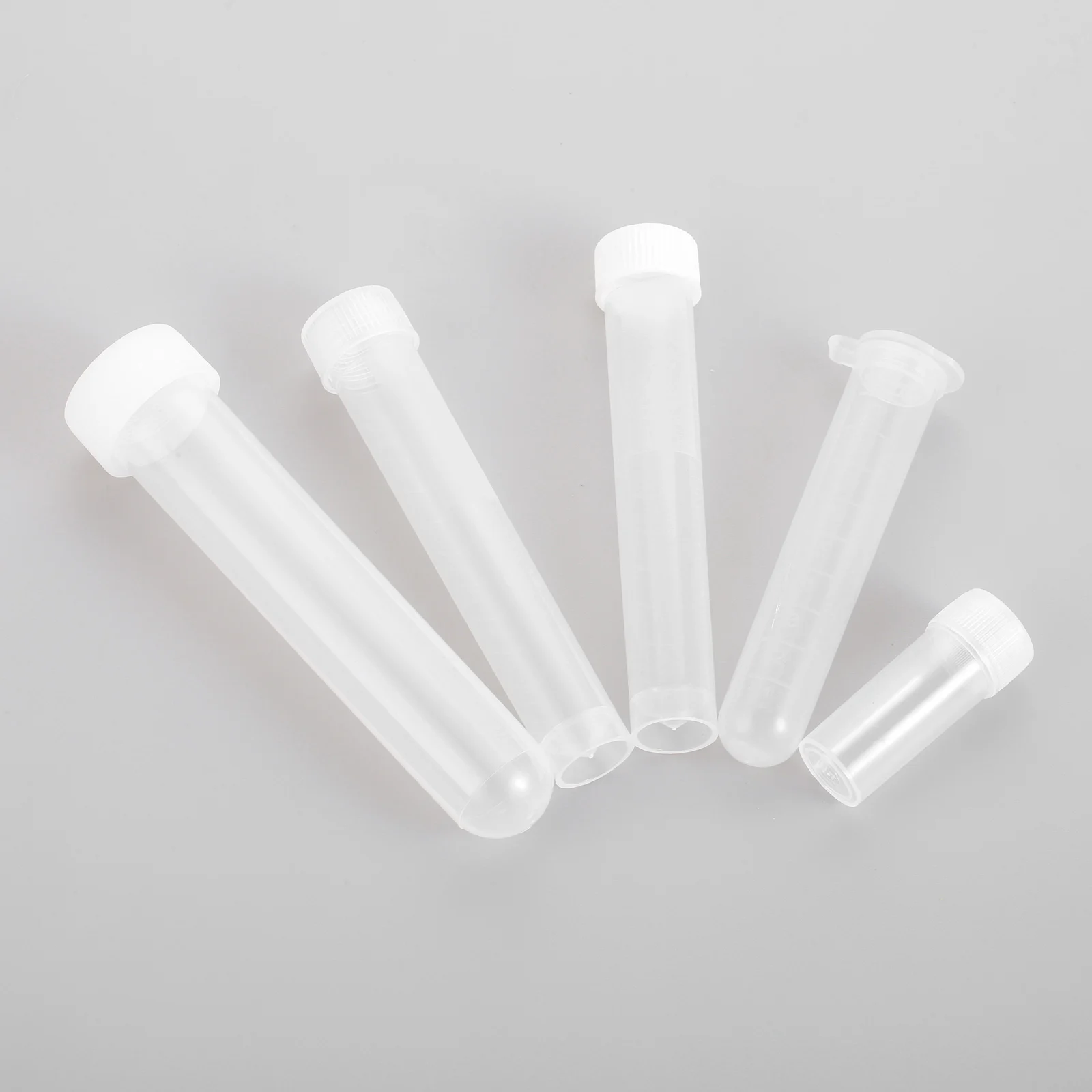 5pcs Clear Sewing Needles Storage Tube Plastic Pin Bottle Beads Button Sequins Container Box Holder 5 Sizes Organizer Bottle