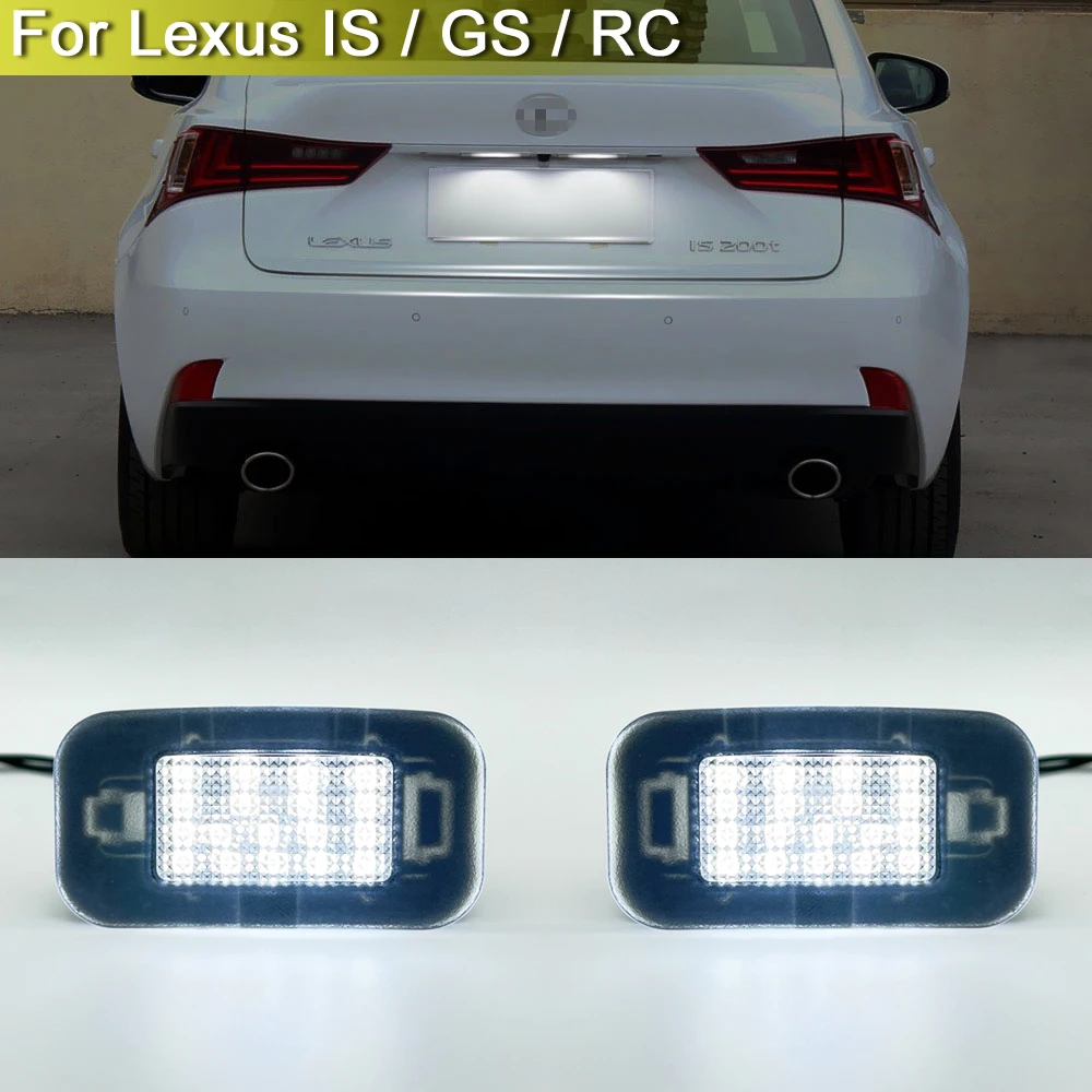 

12V Waterproof LED License Number Plate Light For Lexus IS200t IS250 IS350 GS200t GS300 GS350 RC200t RC350 For Toyota Camry