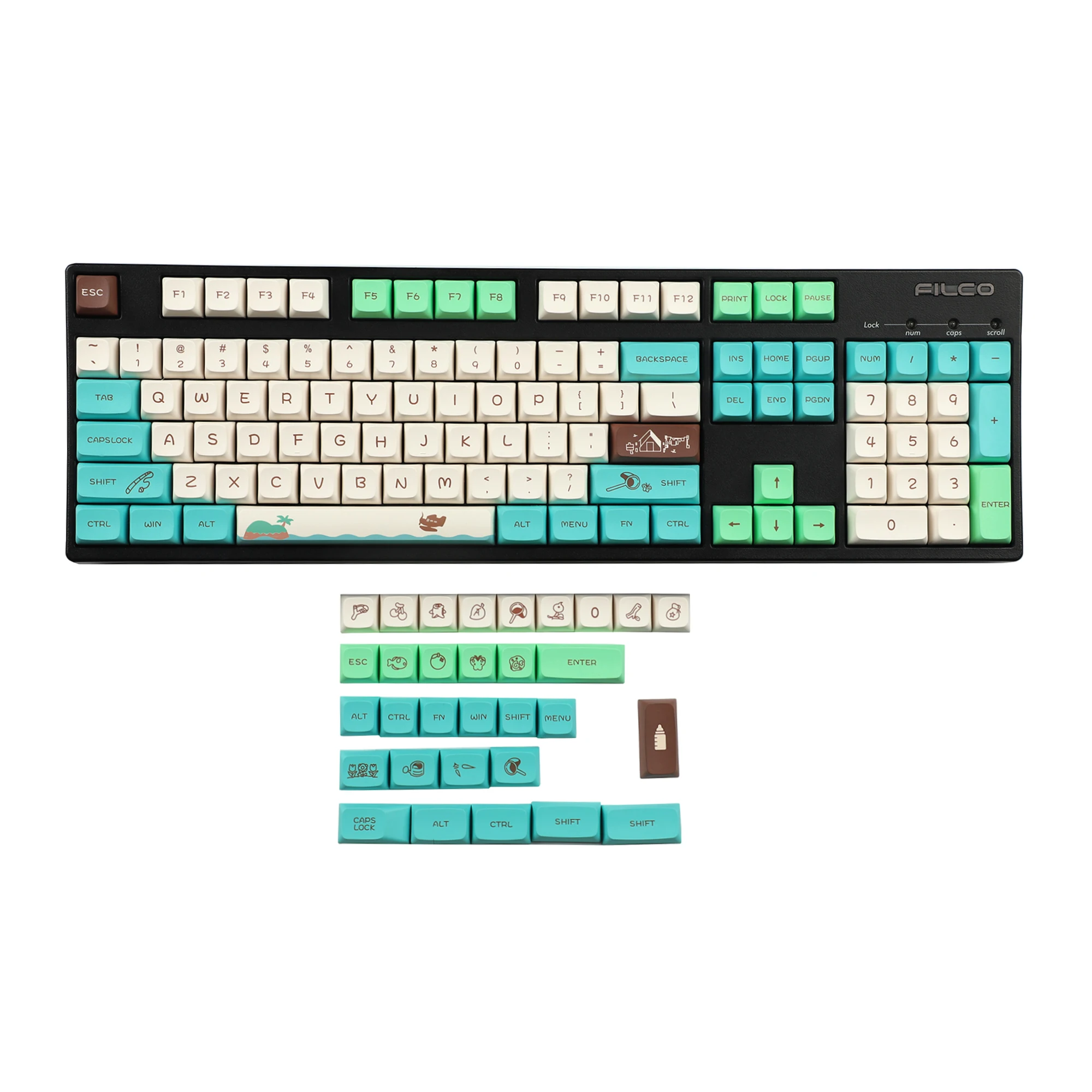 Childlike PBT Keycaps 136 key ZDA Similar to XDA Keycap Dye Sub For Cherry MX Keyboard 104 87 GK61 96 84 GK64 68 Key caps