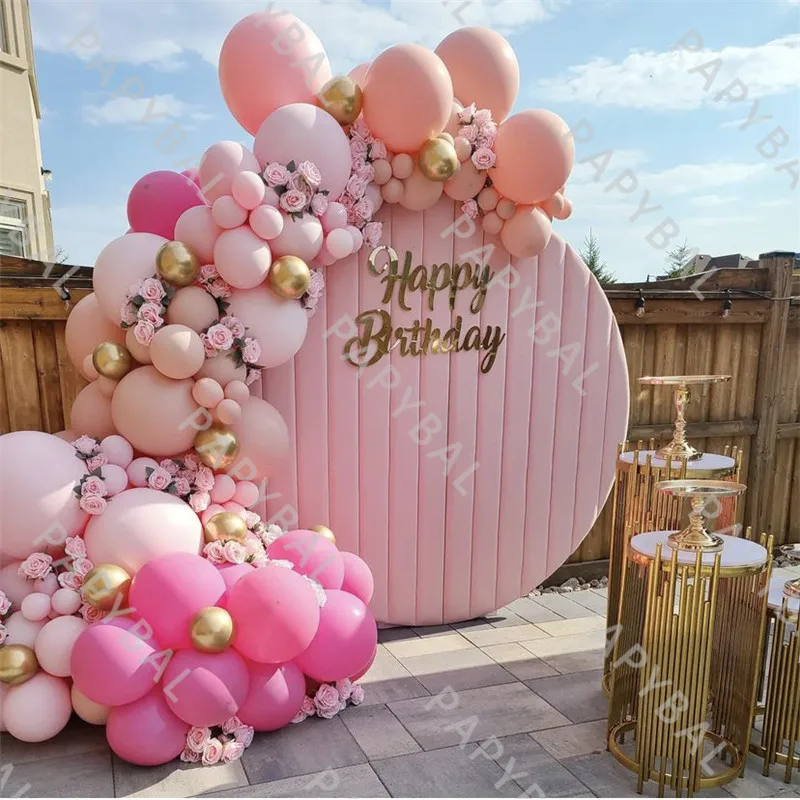 

104Pcs Peach Color Arch Garland Kit Rose Pink Latex Balloon Set For Wedding Backdrop Decoration Birthday Party Globos Supplies