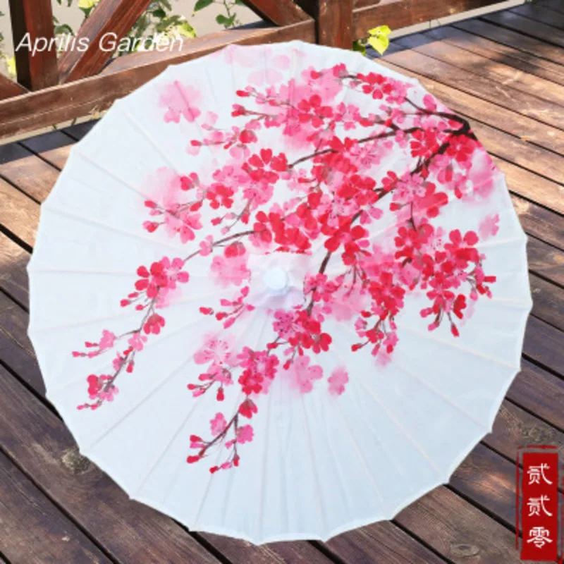 Women Umbrella Silk outdoor Japanese Cherry Blossoms Ancient Dance Wedding Decorative Umbrella Chinese Style Oil Paper Umbrella