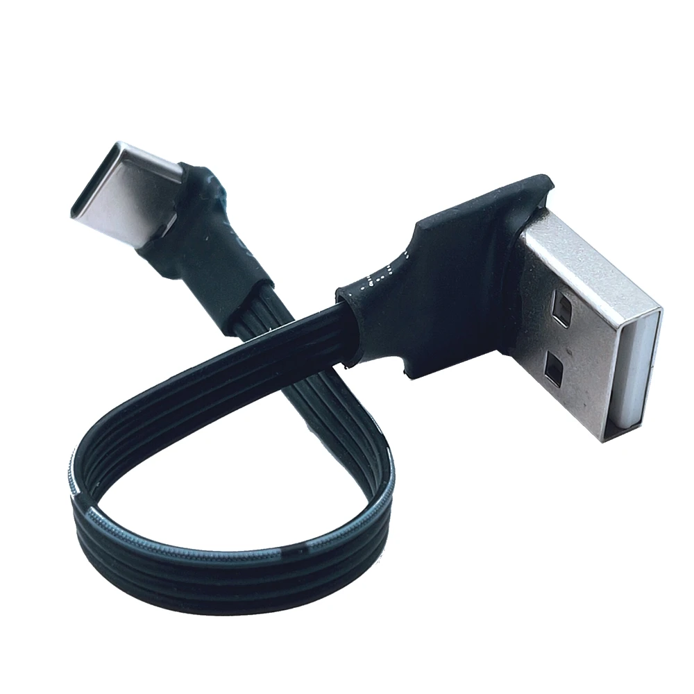 Cavo dati a gomito ultrasottile tipo c cavo usb 2.0 caricatore a doppio gomito Po portatile a breve termine e universale 5CM-100CM