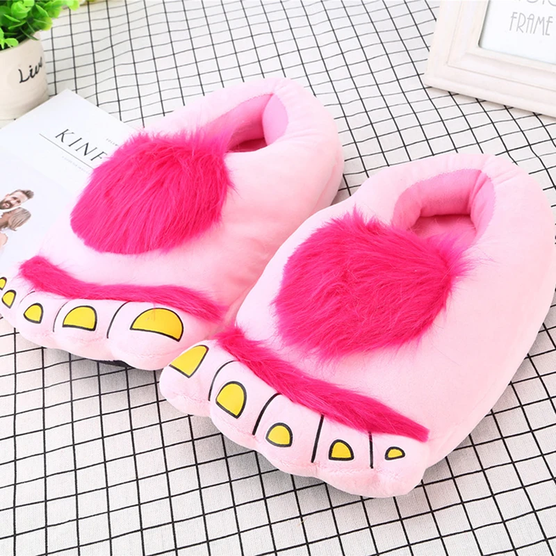 

Cute Big Foot Slipper For Women Girls Fashion Kawaii Fluffy Winter Warm Slippers Woman Cartoon House Slippers Funny Shoes Gift