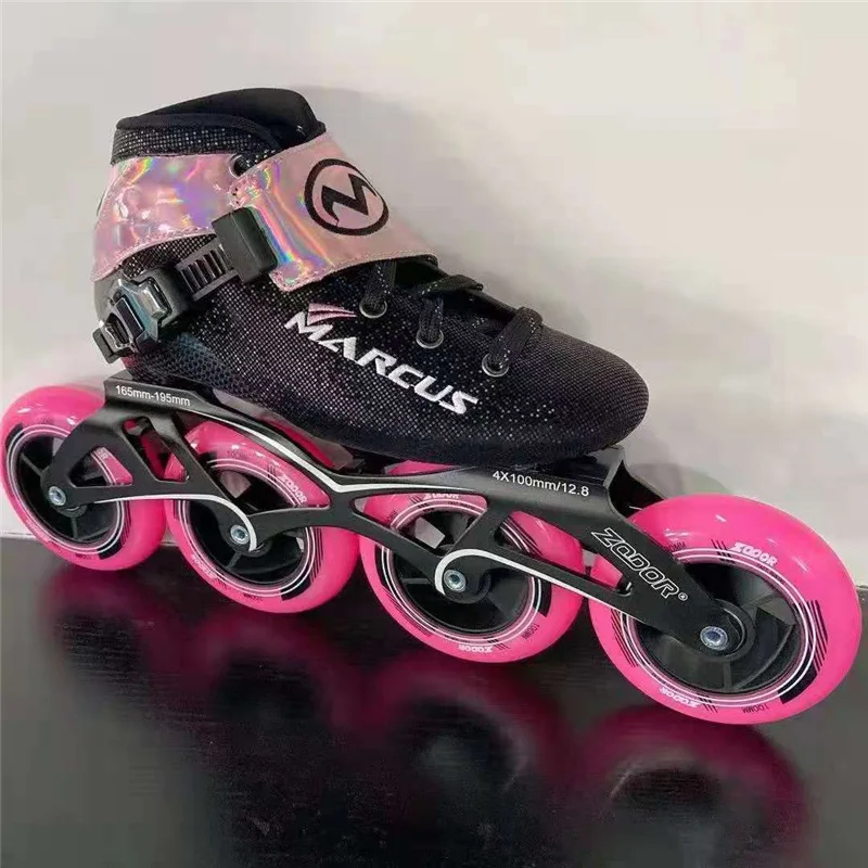 ZODOR Cool Gray Blue Pink Inline Speed Skates Patines for Adults Male Female Road Street Racing Skating Daily Rolling Sneakers