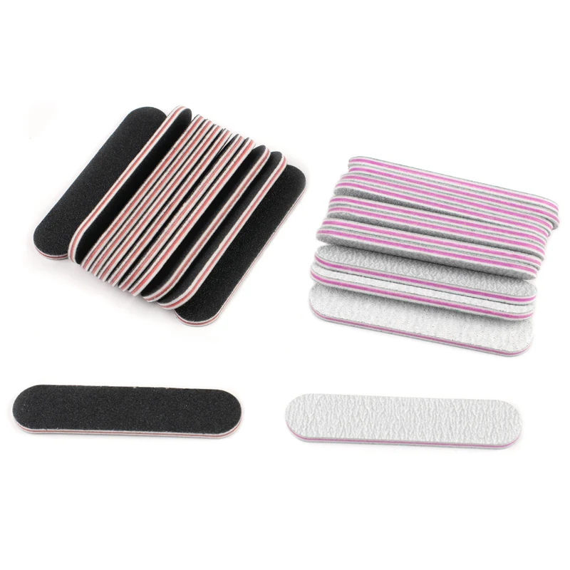 

300Pcs Sandpaper Nail File 100/180 Mini Files Double Side Sanding Buffer Block Nailfile Gel Grinding Polishing Manicure Tools