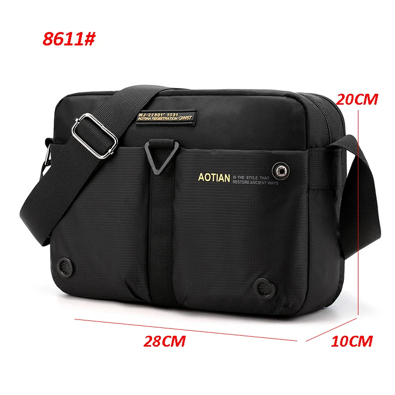 Men Messenger Bag Waterproof Nylon Small Satchel Shoulder Bags