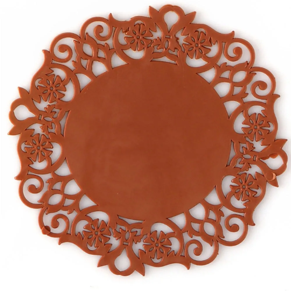 1 PCS Creative Lace Flower Hollow Doilies Silicone Coaster Coffee Table Cup Mats Pad Placemat Kitchen Cook Accessories wholesale