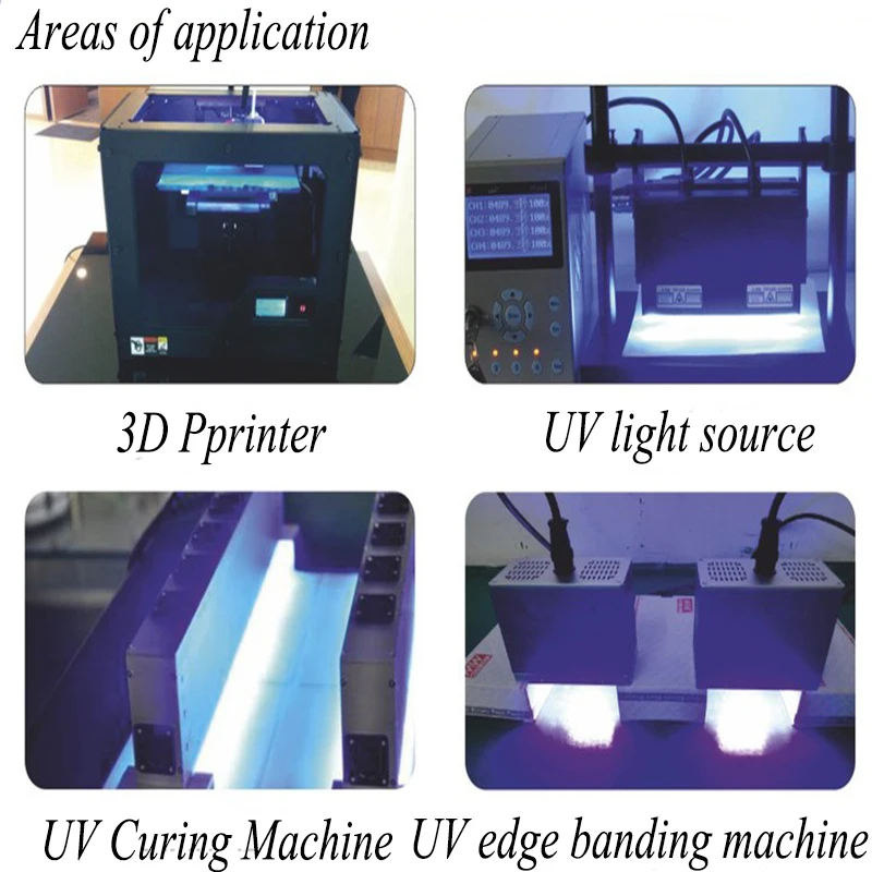 Small UV Ink Curing Lamps For APEX 6090UV Flatbed Printer Sunjet Epson DX5 Head Inkjet Photo Printer Cure 395nm Cob UV Led Light