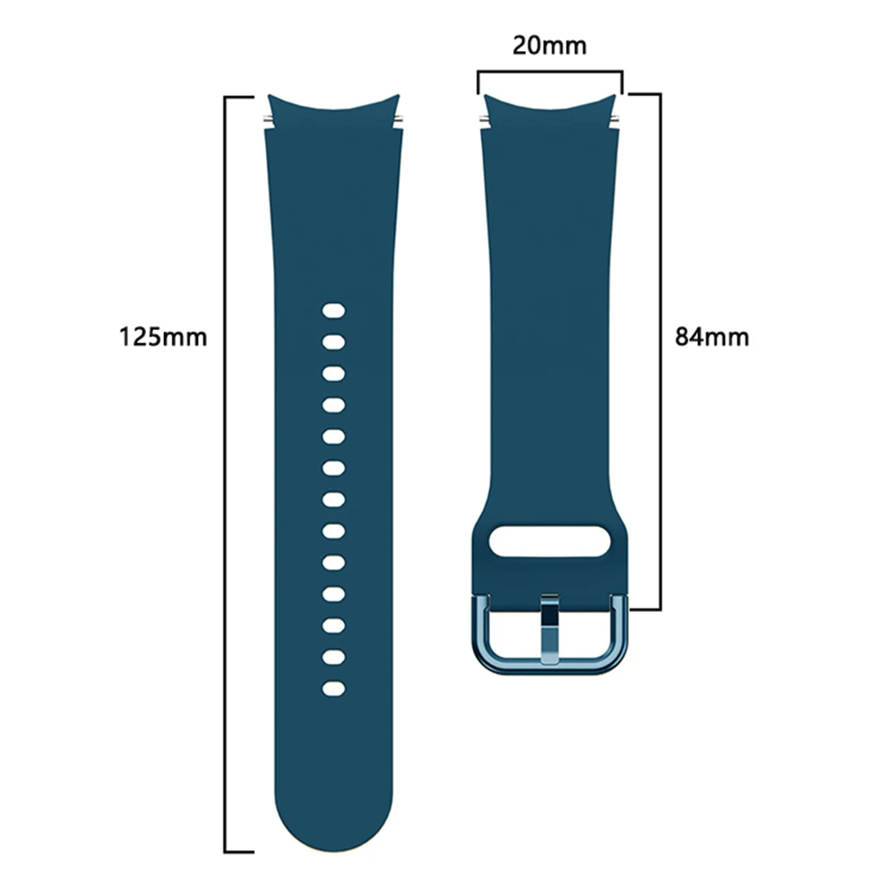 20mm WatchBand Silicone Strap For Samsung Galaxy Watch 6 5 4 40mm44mm Smart Wristband Galaxy Watch6 Classic 43mm 47mm Bracelet