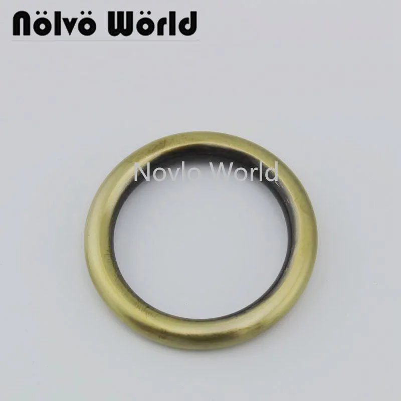 

Nolvo World 5-20-100pcs 5 colors 5.0mm wire 1.2 inch Welded Circle Rings,32mm alloy solid cast o rings for purse making