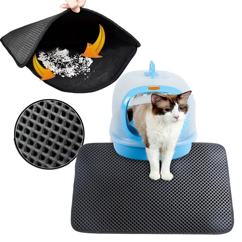 

Double Layer Non-slip Sand Cat Pad Pet Cat Litter Mat Toilet Leather Waterproof Clean Pad For Cats House Clean Accessories