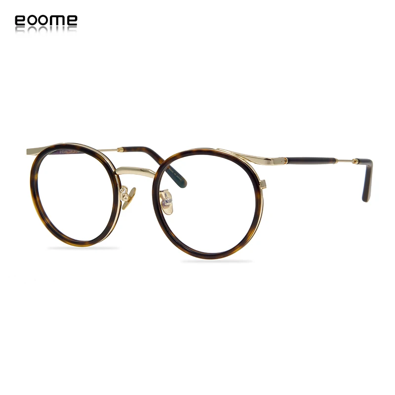 

Small Round Titanium Frames Luxury Vintage Light and flexiable eyewear Oval Shape best quality fashion design with case